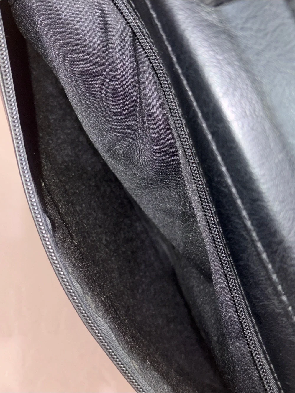 Classic Black Durahide Leather Briefcase Shoulder Strap Buckle Zip Organizer